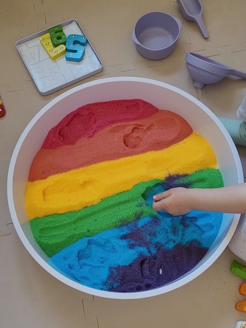 Sensoryczna TĘCZA Aktywności + Układanka Cyfry